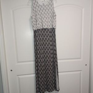 Cato Black and White Geometric Maxi Dress